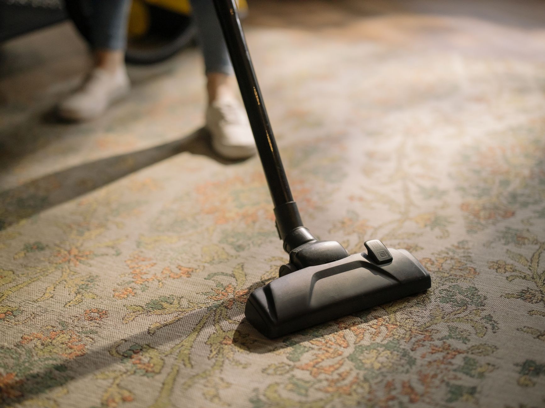 Professional deep-extraction carpet cleaning in a New Orleans home